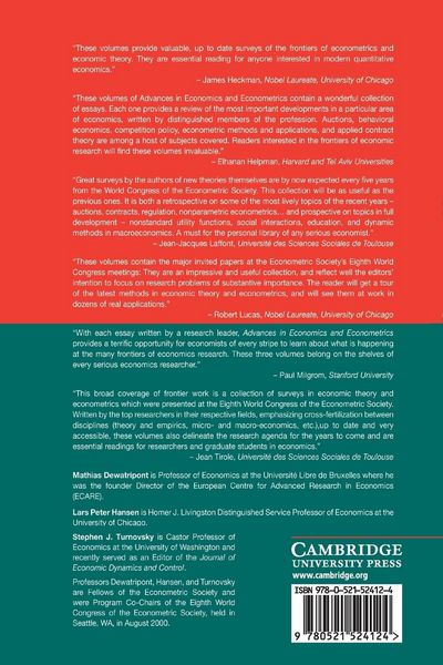 Produktbild: Advances in Economics and Econometrics