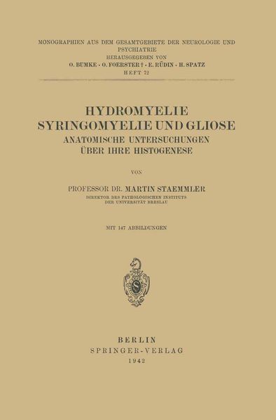 Produktbild: Hydromyelie Syringomyelie und Gliose