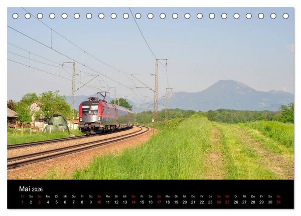 Produktbild: Mit der Bahn durch die Alpen (Tischkalender 2026 DIN A5 quer), CALVENDO Monatskalender