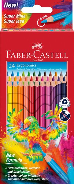 Produktbild: Faber-Castell Buntstifte Dreikant 24er Set
