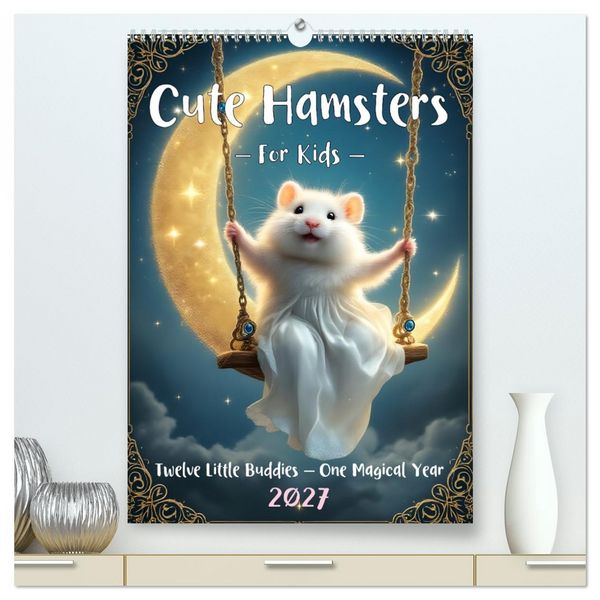 Produktbild: Cute Hamsters - For Kids - (High Quality Premium Wall Calendar 2027 DIN A2 portrait),CALVENDO 12 Month Wall Calendar