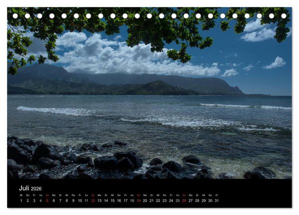 Produktbild: Hawaii - Kauai (Tischkalender 2026 DIN A5 quer), CALVENDO Monatskalender