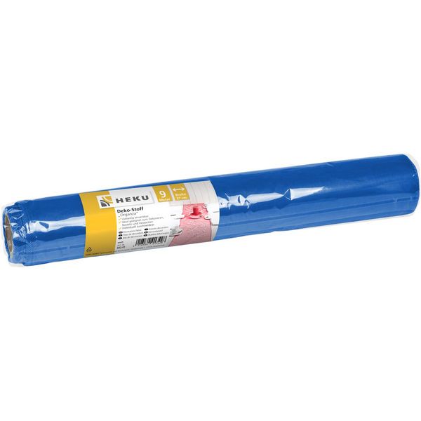Deko Stoff Organza auf Rolle blau 9mx37cm