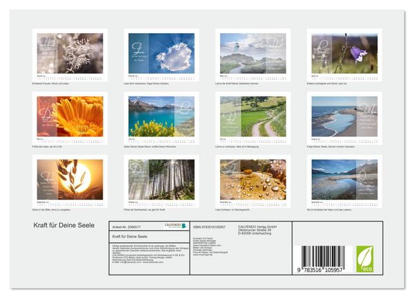 Produktbild: Kraft f&uuml;r Deine Seele (Wandkalender 2026 DIN A4 quer), CALVENDO Monatskalender