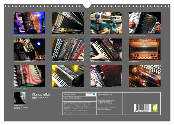 Produktbild: Klangvielfalt Akkordeon (Wandkalender 2026 DIN A3 quer), CALVENDO Monatskalender