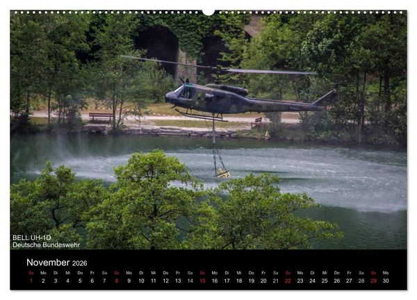 Produktbild: Hubschrauber im Einsatz (hochwertiger Premium Wandkalender 2026 DIN A2 quer), Kunstdruck in Hochglanz