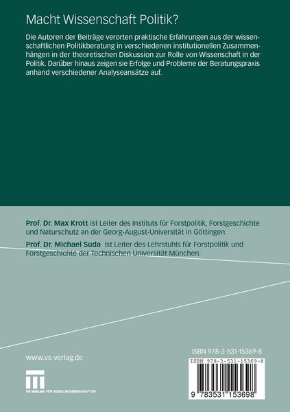 Produktbild: Macht Wissenschaft Politik?