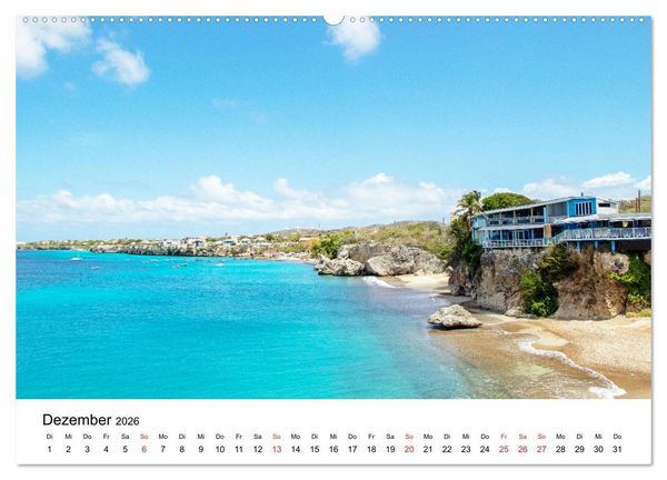 Produktbild: Curacao, die facettenreiche Karibikinsel (hochwertiger Premium Wandkalender 2026 DIN A2 quer), Kunstdruck in Hochglanz