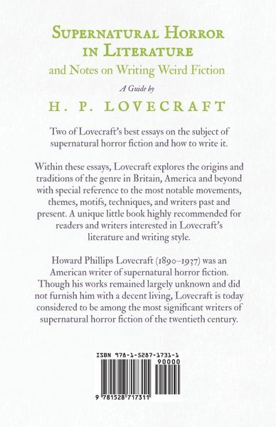 Produktbild: Supernatural Horror in Literature;And Notes on Writing Weird Fiction