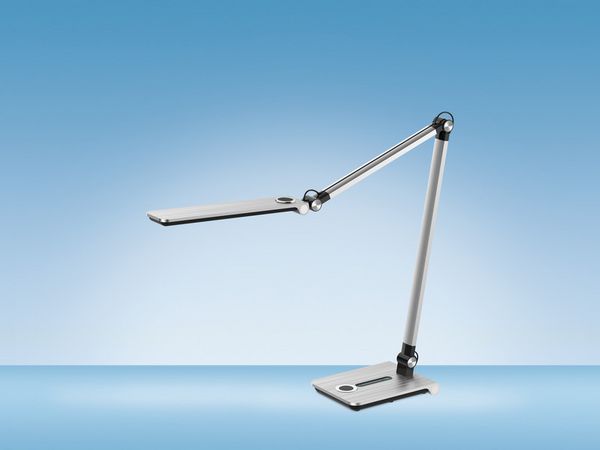 Produktbild: Tischl. LED Wave silber geb&uuml;r.