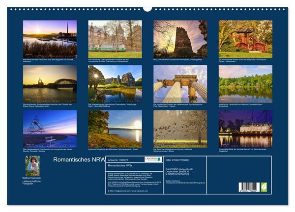 Produktbild: Romantisches NRW (Wandkalender 2026 DIN A2 quer), CALVENDO Monatskalender