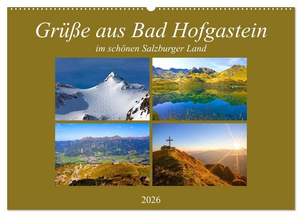 Grüße aus Bad Hofgastein (Wandkalender 2026 DIN A2 quer), CALVENDO Monatskalender