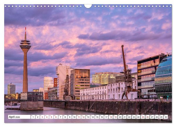 Produktbild: Urbane Impressionen. D&uuml;sseldorf - Moderne Stadt mit gr&uuml;nem Herz. (Wandkalender 2026 DIN A3 quer), CALVENDO Monatskalender