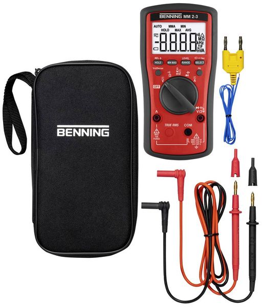 Benning MM 2-3 Hand-Multimeter digital CAT II 1000 V, CAT III 600 V, CAT IV 300 V Anzeige (Counts): 6000