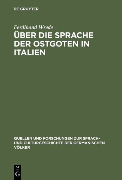 Produktbild: &Uuml;ber die Sprache der Ostgoten in Italien