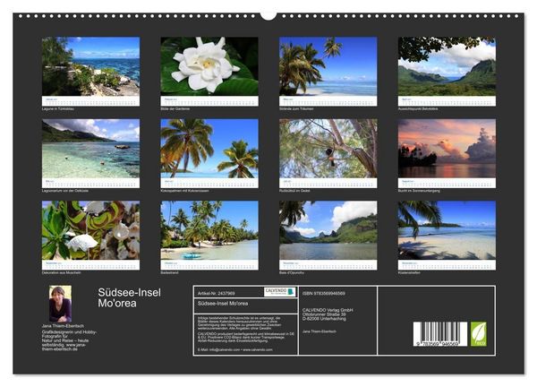 Produktbild: S&uuml;dsee-Insel Mo'orea (hochwertiger Premium Wandkalender 2027 DIN A2 quer), Kunstdruck in Hochglanz