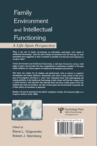 Produktbild: Family Environment and Intellectual Functioning