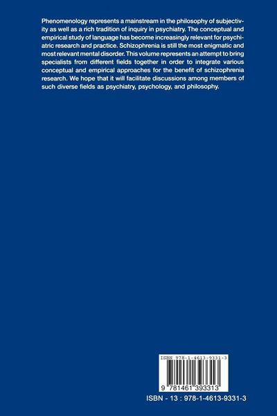 Produktbild: Phenomenology, Language & Schizophrenia