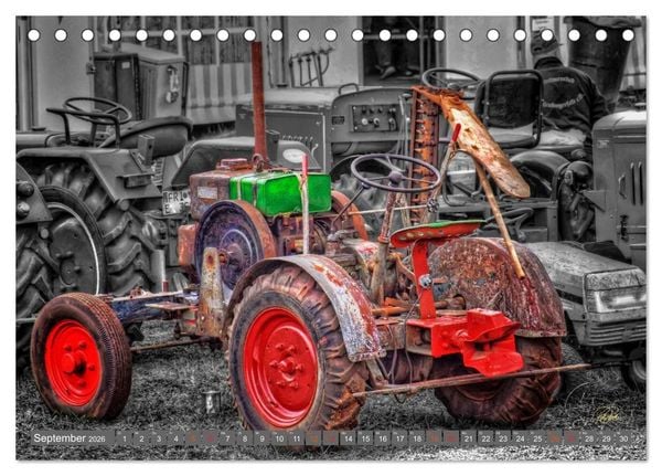 Produktbild: Traktoren - Oldtimer (Tischkalender 2026 DIN A5 quer), CALVENDO Monatskalender
