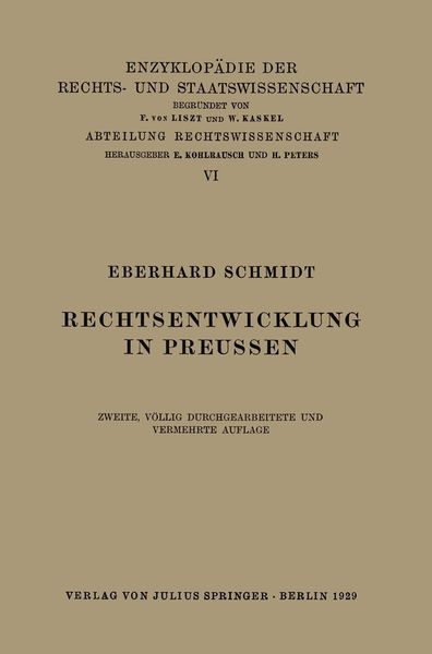 Produktbild: Rechtsentwicklung in Preussen