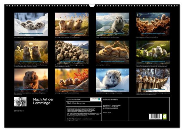 Produktbild: Nach Art der Lemminge (Wandkalender 2026 DIN A2 quer), CALVENDO Monatskalender