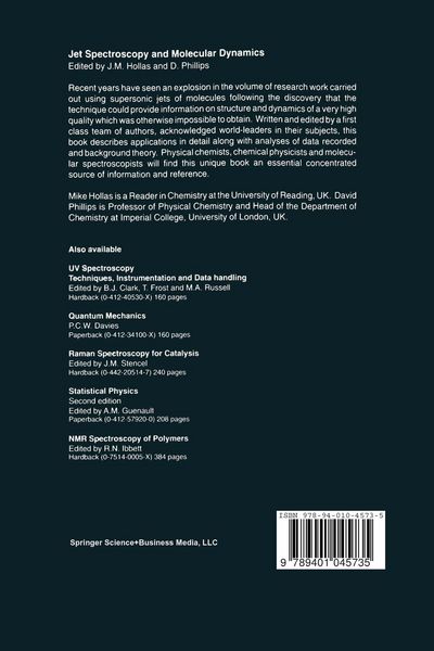 Produktbild: Jet Spectroscopy and Molecular Dynamics