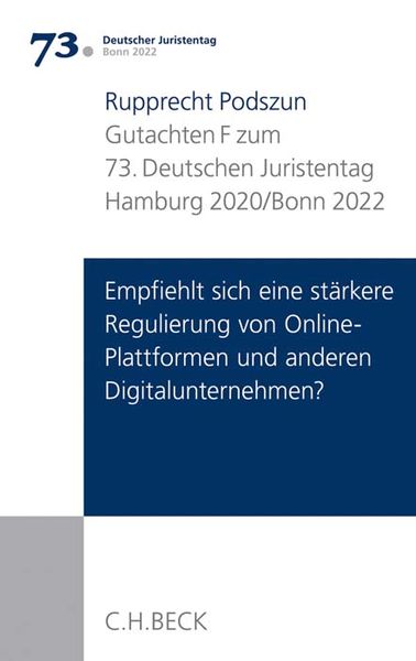 Produktbild: Verhandlungen 73. Dt Juristentages HH 2020/Bonn22 Bd. 1