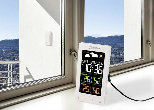 Produktbild: Renkforce RF-6701490 Funk-Wetterstation Vorhersage f&uuml;r 12 Stunden Anzahl Sensoren max. 3