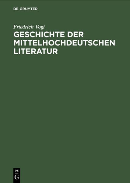 Produktbild: Geschichte der mittelhochdeutschen Literatur