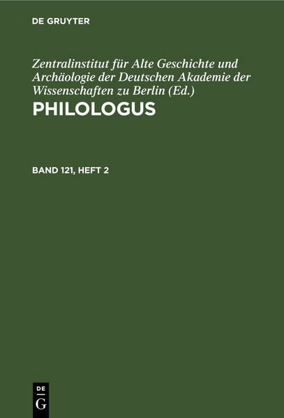 Produktbild: Philologus. Band 121, Heft 2