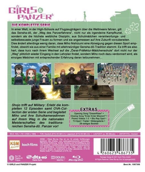 Produktbild: Girls & Panzer - Die komplette Serie (Volume 1-3 + OVA) [4 BRs]