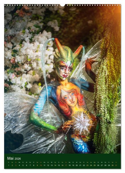 Produktbild: Bodypainting Adventures (hochwertiger Premium Wandkalender 2026 DIN A2 hoch), Kunstdruck in Hochglanz