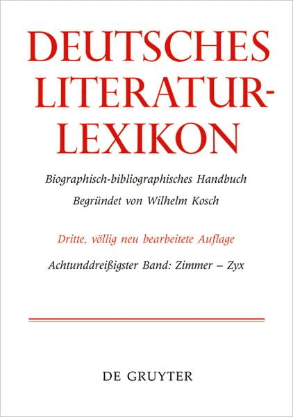 Produktbild: Deutsches Literatur-Lexikon / Zimmer - Zyrl