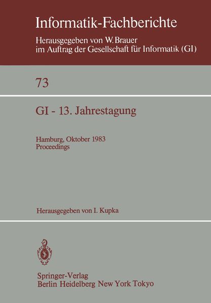 Produktbild: GI &mdash; 13. Jahrestagung