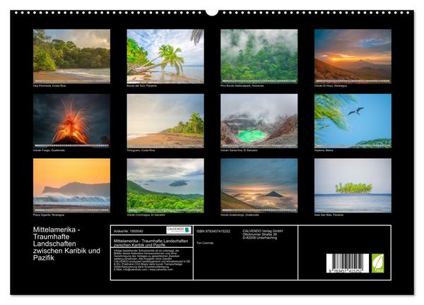Produktbild: Mittelamerika - Traumhafte Landschaften zwischen Karibik und Pazifik (hochwertiger Premium Wandkalender 2026 DIN A2 quer), Kunstdruck in Hochglanz