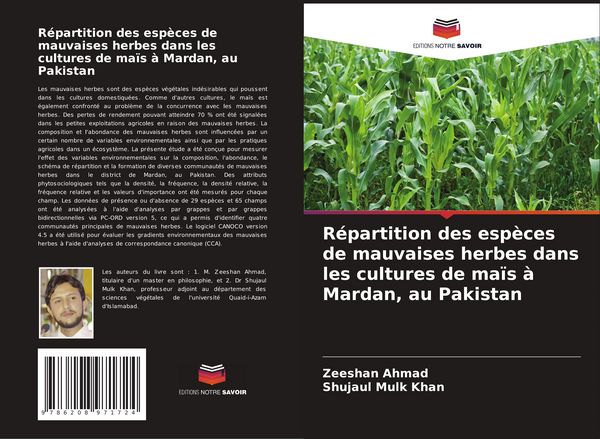 Produktbild: R&eacute;partition des esp&egrave;ces de mauvaises herbes dans les cultures de ma&iuml;s &agrave; Mardan, au Pakistan