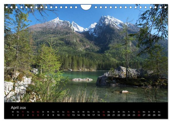 Produktbild: Berge, T&auml;ler & Seen (Wandkalender 2026 DIN A4 quer), CALVENDO Monatskalender