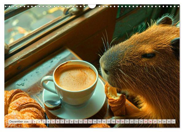 Produktbild: Capybaras im Alltag - Ein Jahr voller Abenteuer (Wandkalender 2026 DIN A3 quer), CALVENDO Monatskalender