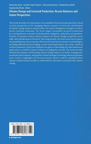 Produktbild: Climate Change and Livestock Production: Recent Advances and Future Perspectives