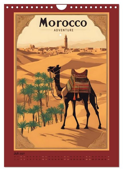 Produktbild: Exotic Travel Poster - nostalgische Abenteuerreisen um die Welt (Wandkalender 2027 DIN A4 hoch), CALVENDO Monatskalender