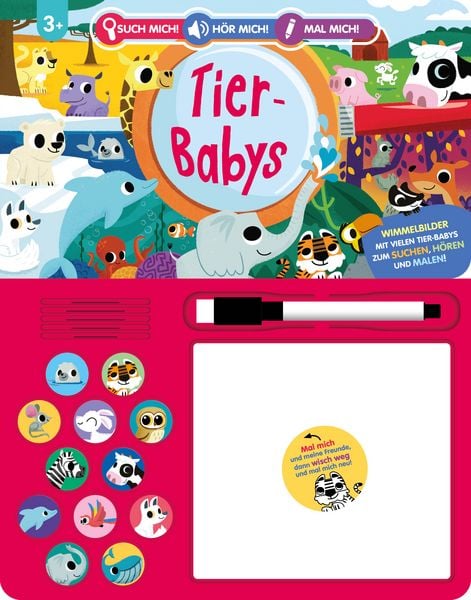 Such mich! Hör mich! Mal mich! Tier-Babys, Gebundene Ausgabe von Louise Martin , Schwager & Steinlein, 9783849949136