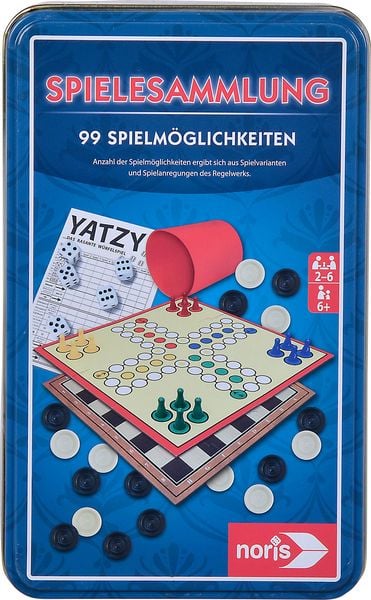 99iger-Spielesammlung in Metallbox