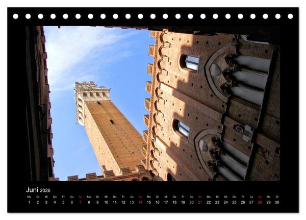 Produktbild: Siena, Perle der Toskana (Tischkalender 2026 DIN A5 quer), CALVENDO Monatskalender