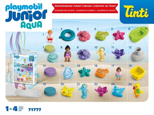 Produktbild: PLAYMOBIL 71777 JUNIOR & Tinti: Bunter Badespa&szlig; Adventskalender