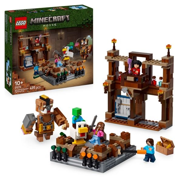 LEGO Minecraft Waldanwesen mit Boxring - Set für Fans und Gamer 21272