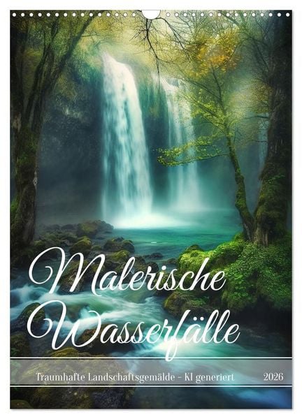Produktbild: Malerische Wasserf&auml;lle (Wandkalender 2026 DIN A3 hoch), CALVENDO Monatskalender