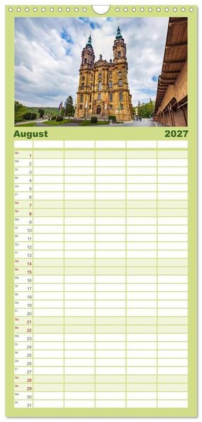Produktbild: Familienplaner 2027 - Bad Staffelstein - Gottesgarten am Obermain mit 5 Spalten (Wandkalender, 21 x 45 cm) CALVENDO