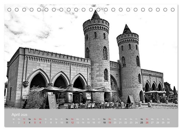 Produktbild: Potsdam schwarz auf wei&szlig; (Tischkalender 2026 DIN A5 quer), CALVENDO Monatskalender