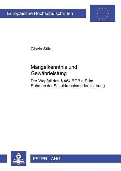 Produktbild: M&auml;ngelkenntnis und Gew&auml;hrleistung