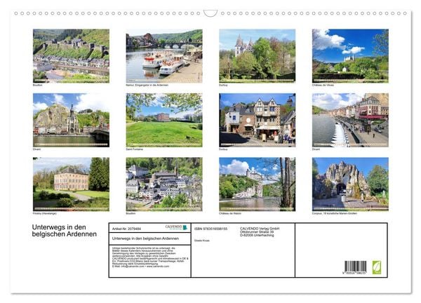 Produktbild: Unterwegs in den belgischen Ardennen (Wandkalender 2026 DIN A2 quer), CALVENDO Monatskalender